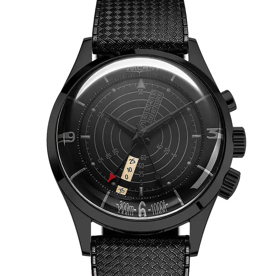 Vulcain Nautical Heritage met handopwinding, zwart, 42 mm