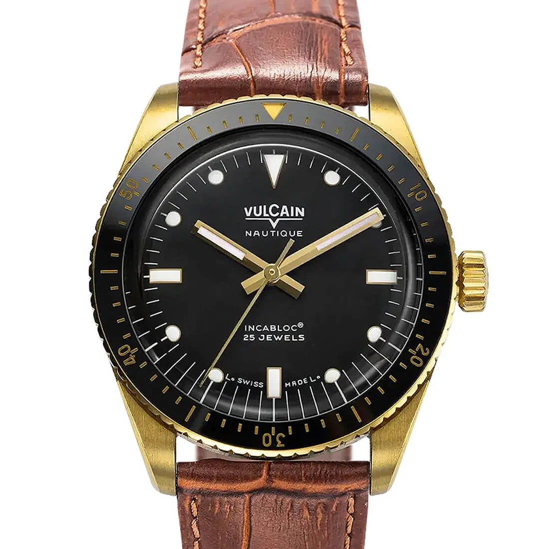 Vulcain Skindiver Nautique Automatic Zwart 38 mm