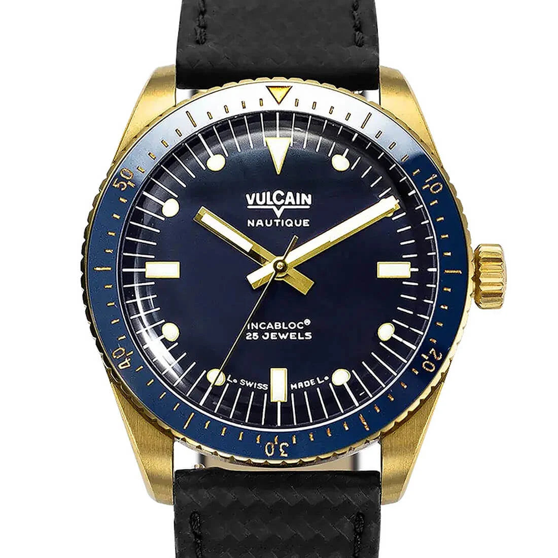 Vulcain Skindiver Nautique Automatic Blauw 38 mm