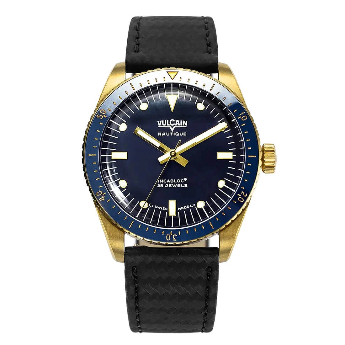 Vulcain Skindiver Nautique Automatic Blauw 38 mm