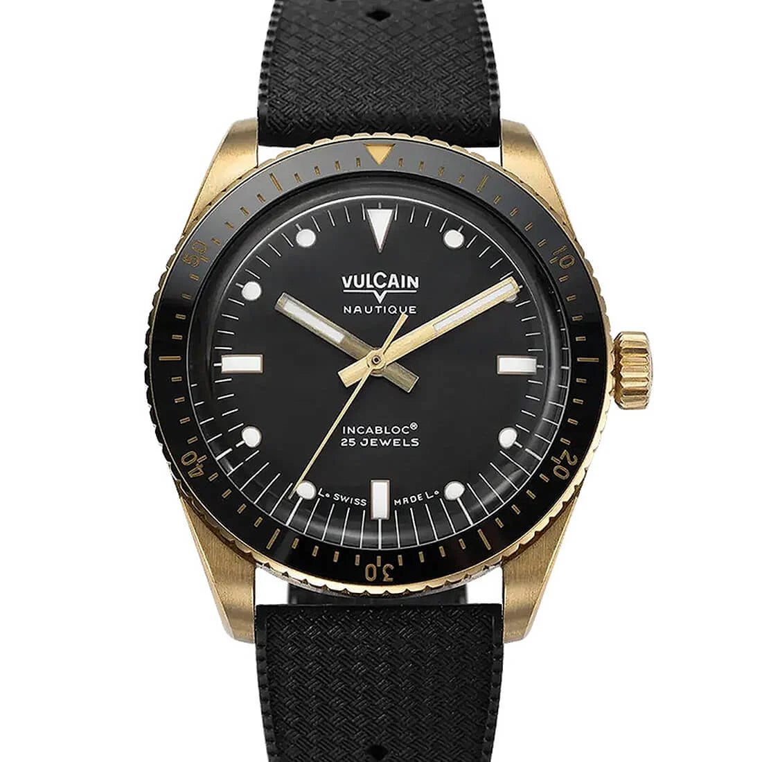 Vulcain Skindiver Nautique Automatic Zwart 38 mm