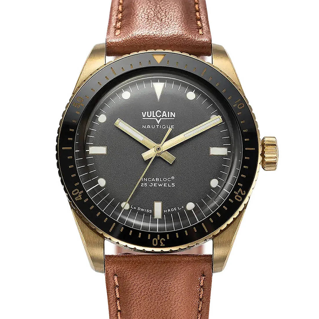 Vulcain Skindiver Nautique Automatic Grijs 38 mm