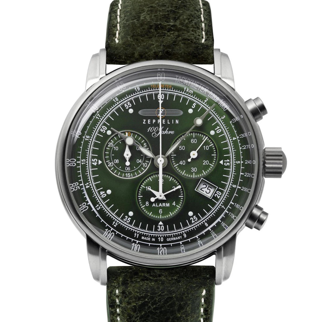 Zeppelin 100 Jahre 8680 Quartz Green 42mm