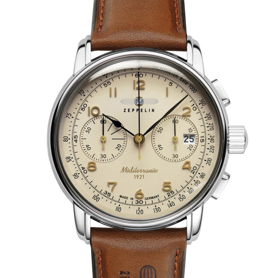 Zeppelin 100 Jahre Méditerraneé 9670 Quartz Beige 42mm