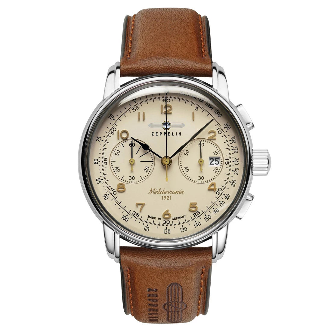 Zeppelin 100 Jahre Méditerraneé 9670 Quartz Beige 42mm