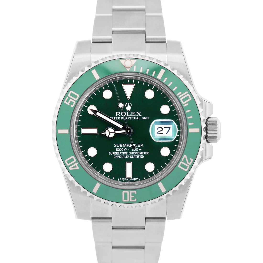 Rolex Submariner Date Automatic Green 40mm Hulk Unworn NOS