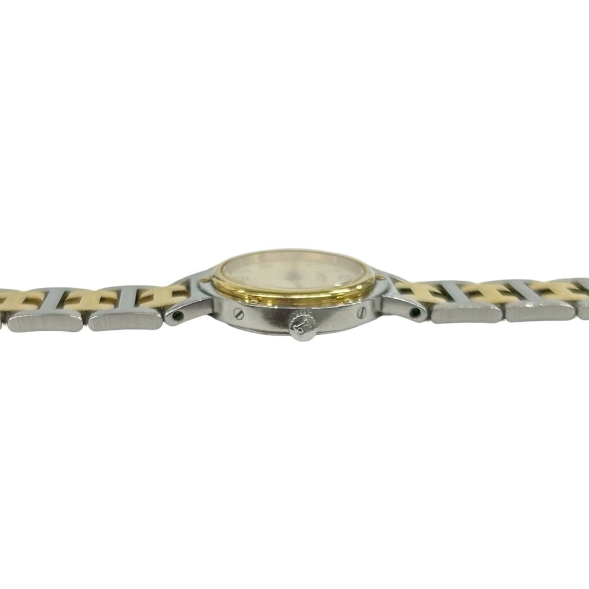 HERMES Vintage Clipper Stainless Steel GP Quartz Wristwatch, Silver/Gold, 29221