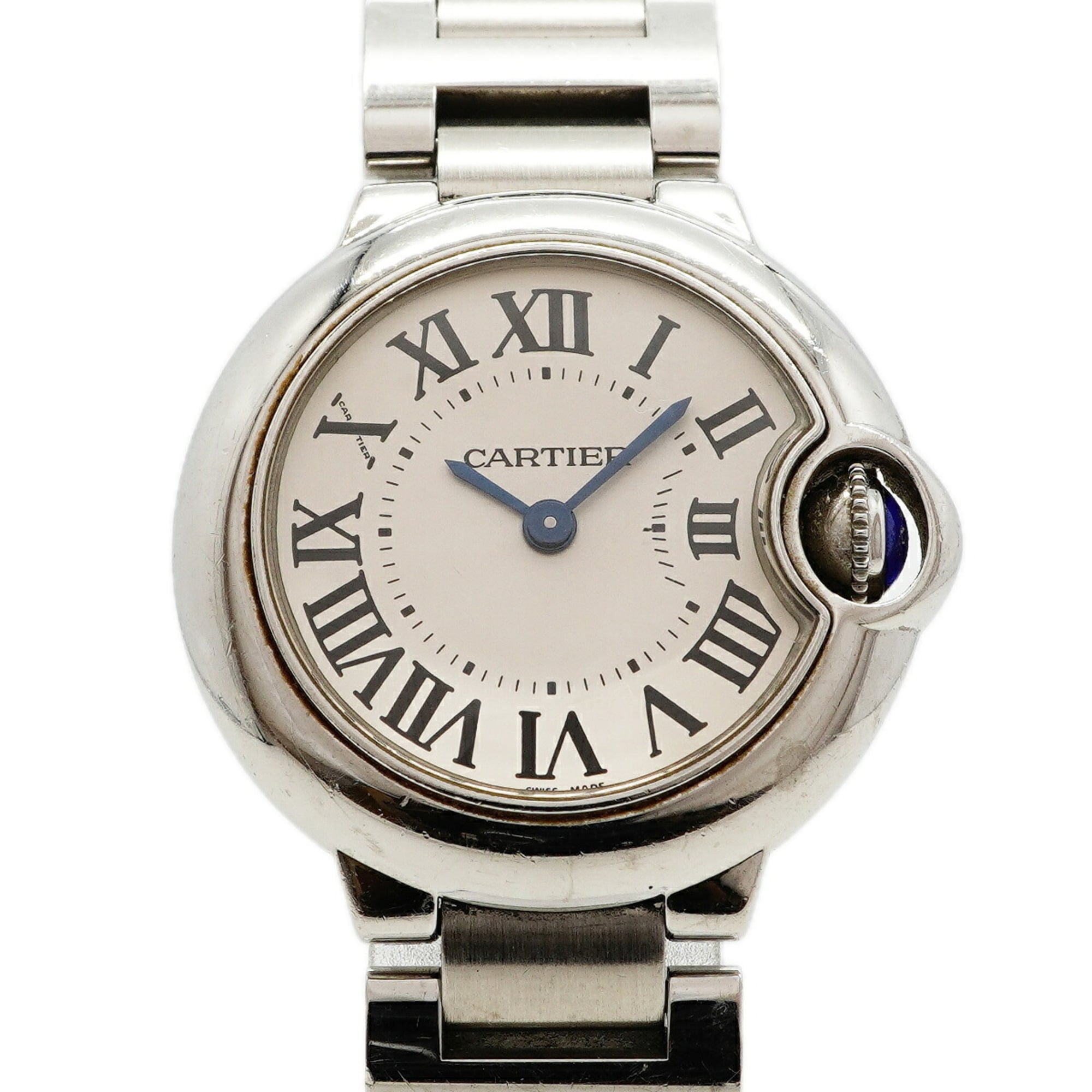 Cartier Ballon Bleu SM W69010Z4 Silver Dial Wo