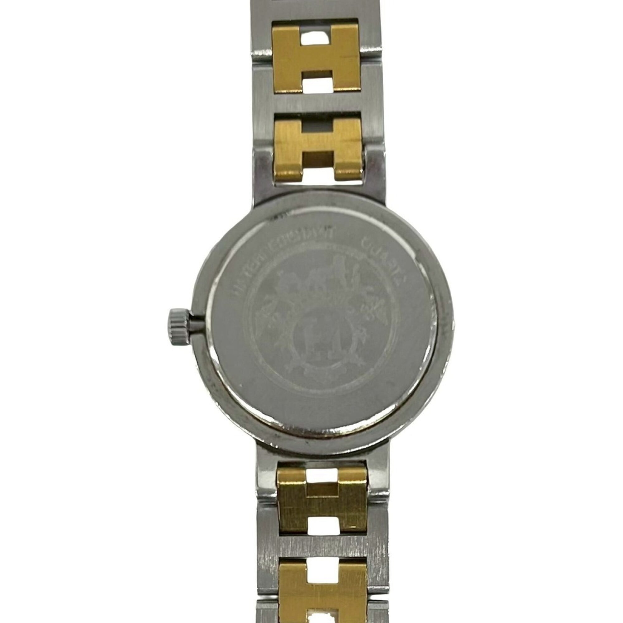 HERMES Vintage Clipper Stainless Steel GP Quartz Wristwatch, Silver/Gold, 29221