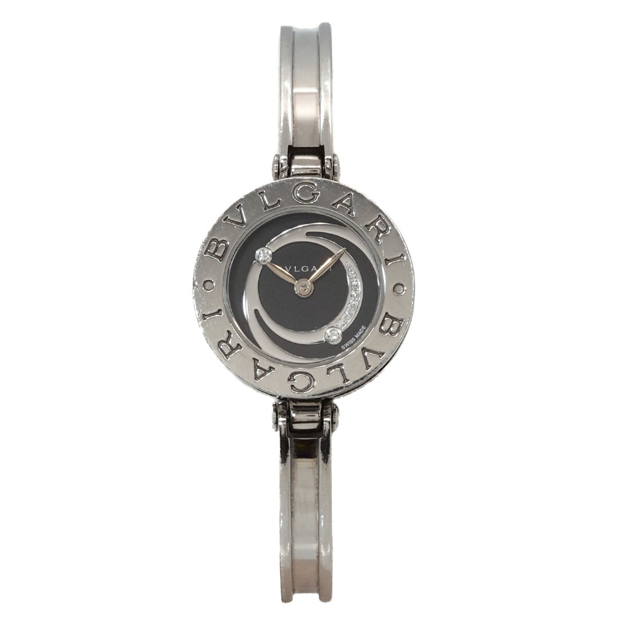 Bulgari BVLGARI B-Zero1 BZ22S Bangle Watch Diamond Ladies Black Quartz