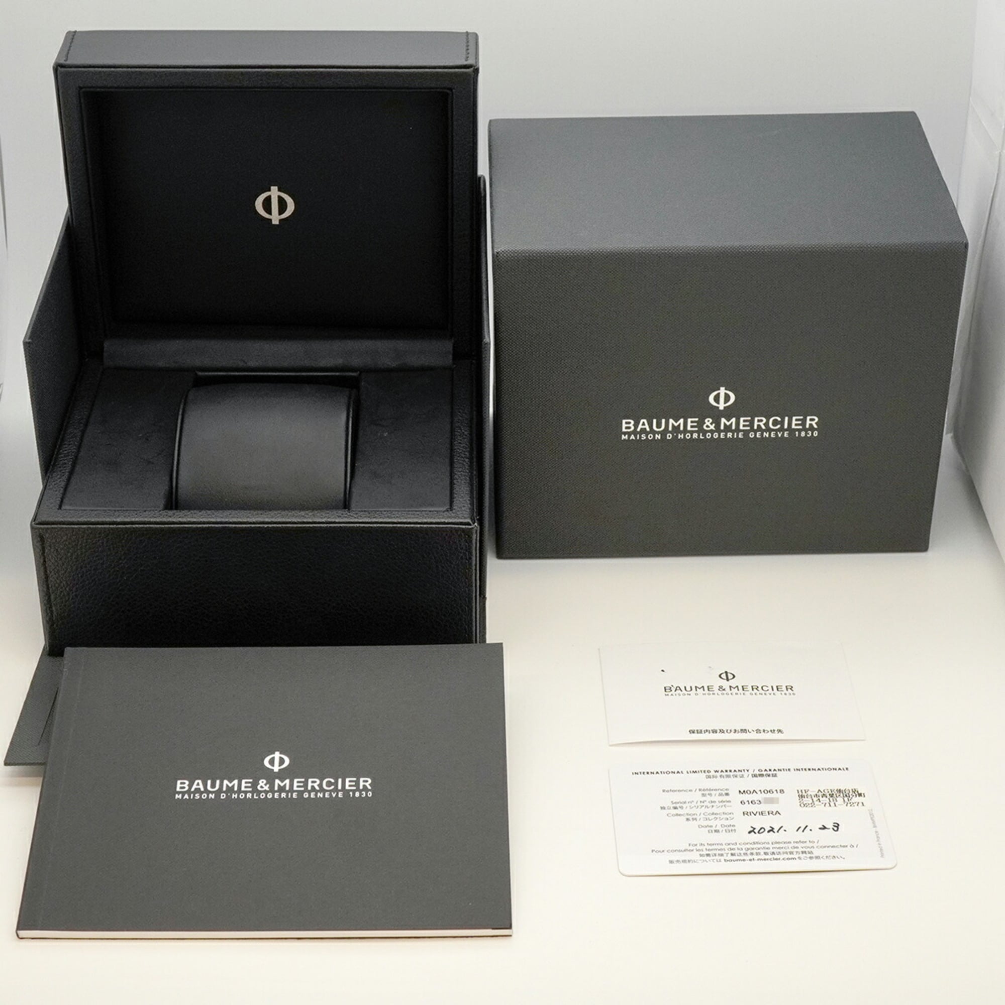 Baume & Mercier Riviera M0A10618 herenhorloge met groene wijzerplaat