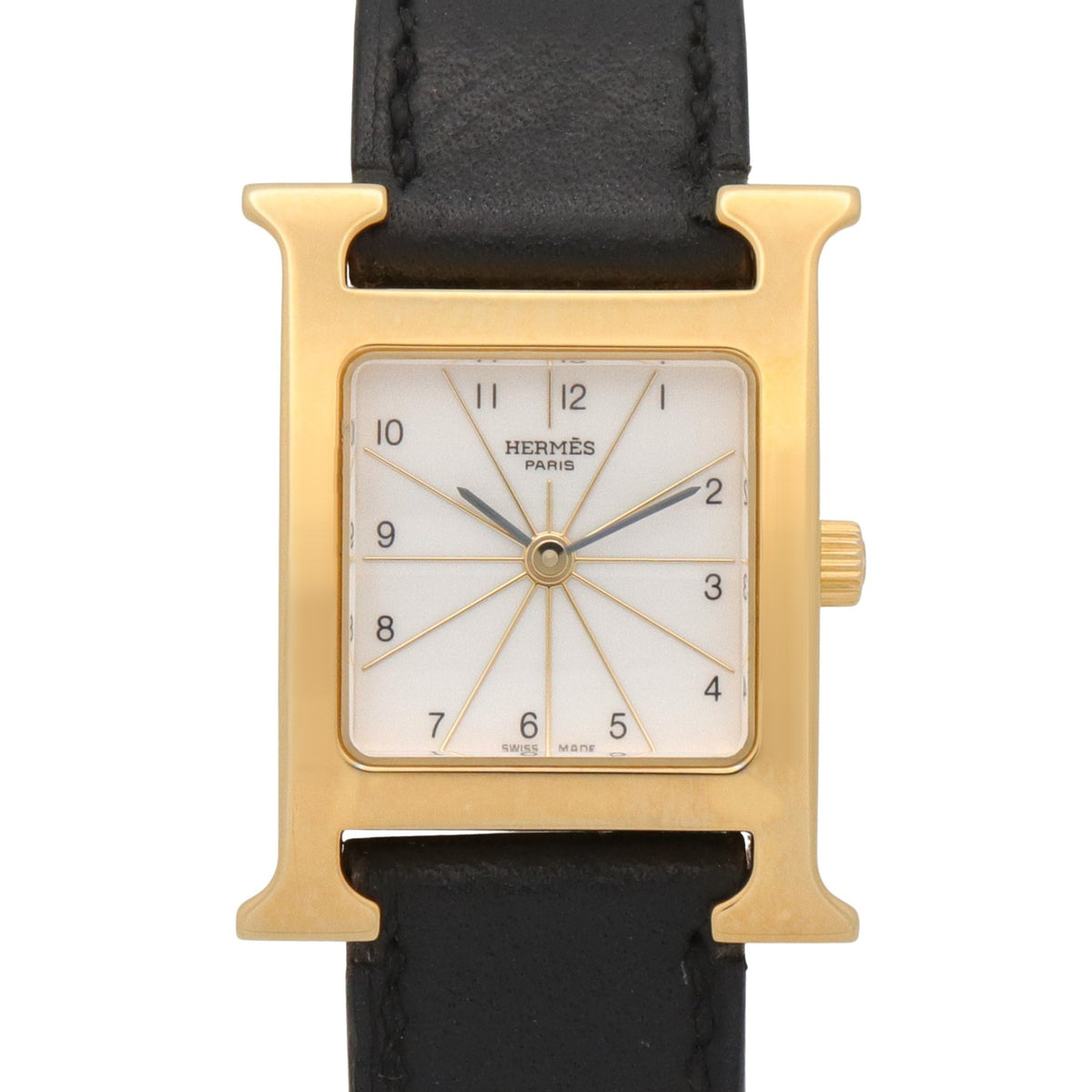 Hermes H- HH1.201 Horloge met witte wijzerplaat, 21 mm