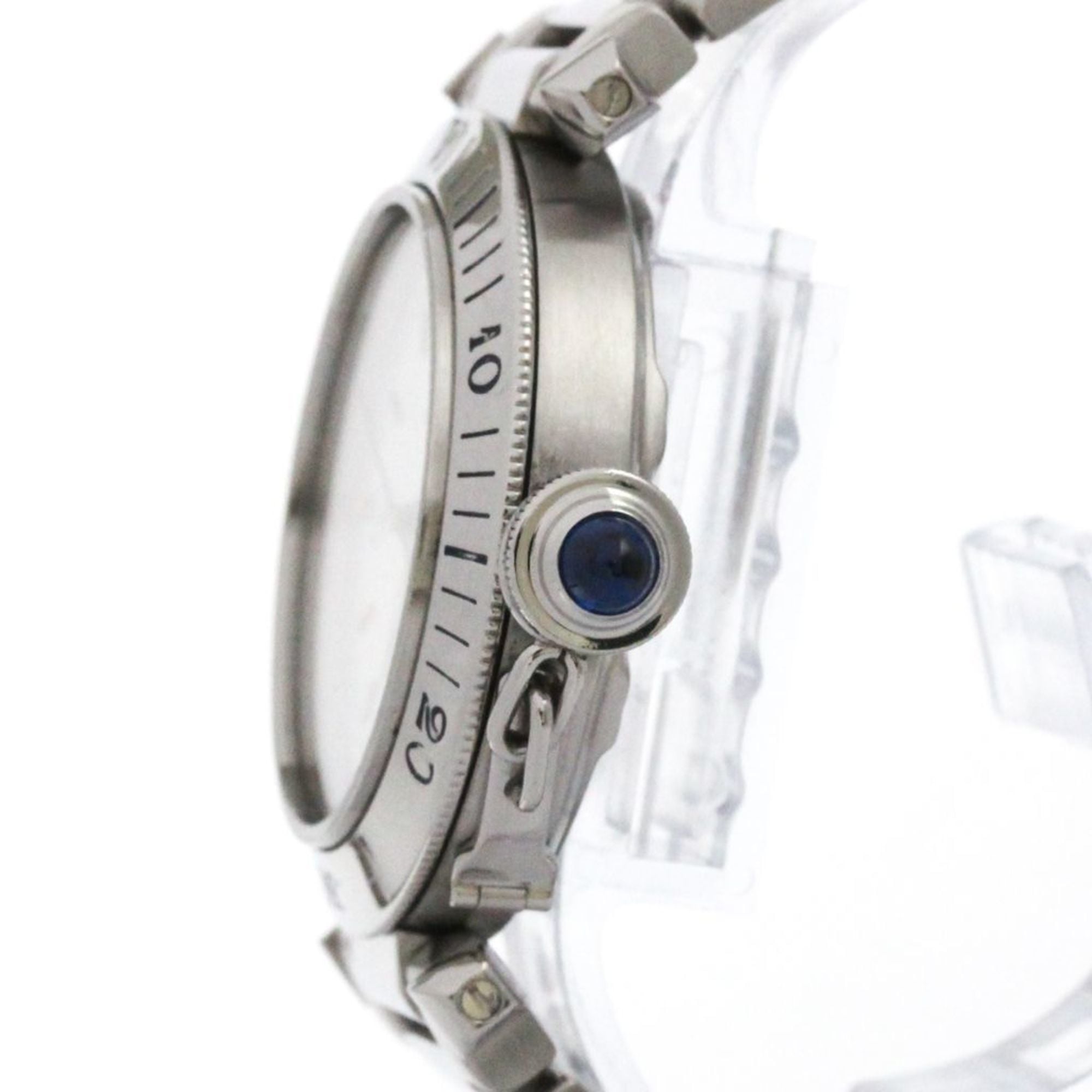 CARTIER Pasha Original Steel Automatic Unisex Watch W31007H2 Polished