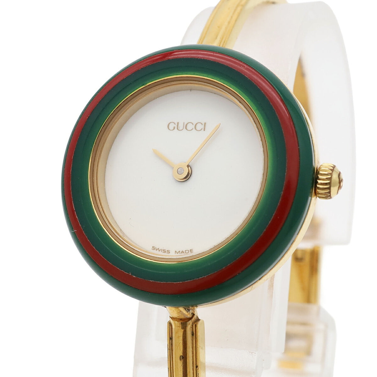 Montre Gucci avec lunette interchangeable 1100-L Blanc et cadran de 26 mm