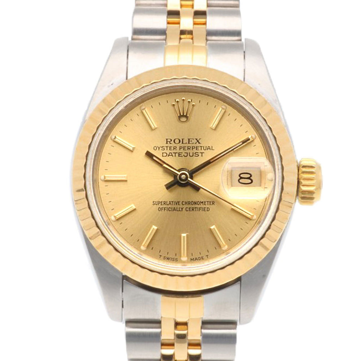 Rolex Datejust Oyster Perpetual 69173 Gold Dial 26mm Watch