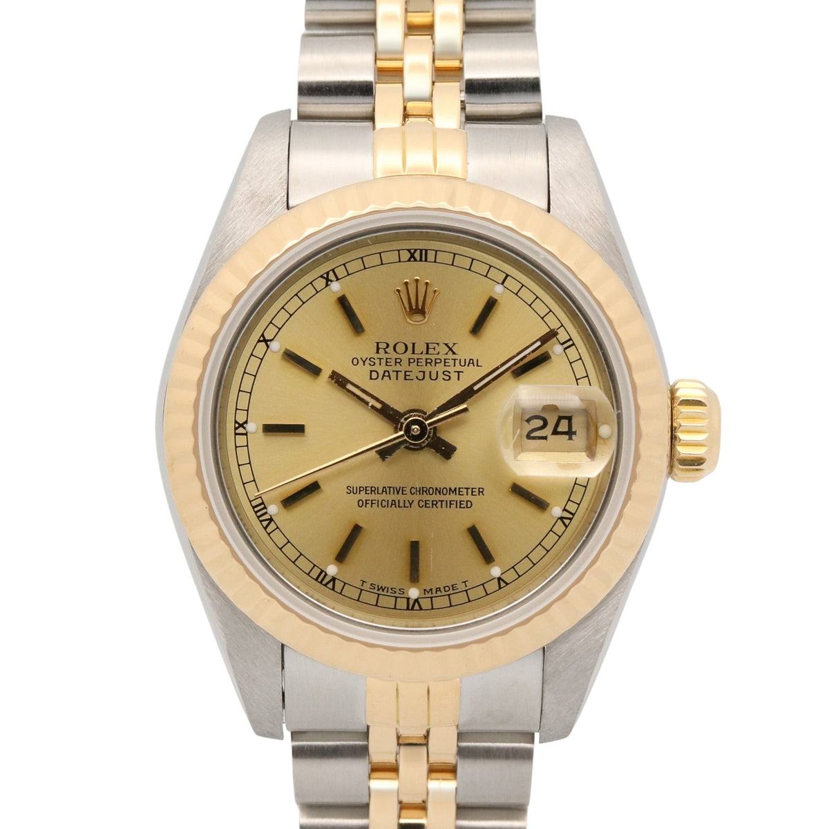Rolex Datejust L-series 18K ( 69173 Champagne, Gold Dial 26mm Watch
