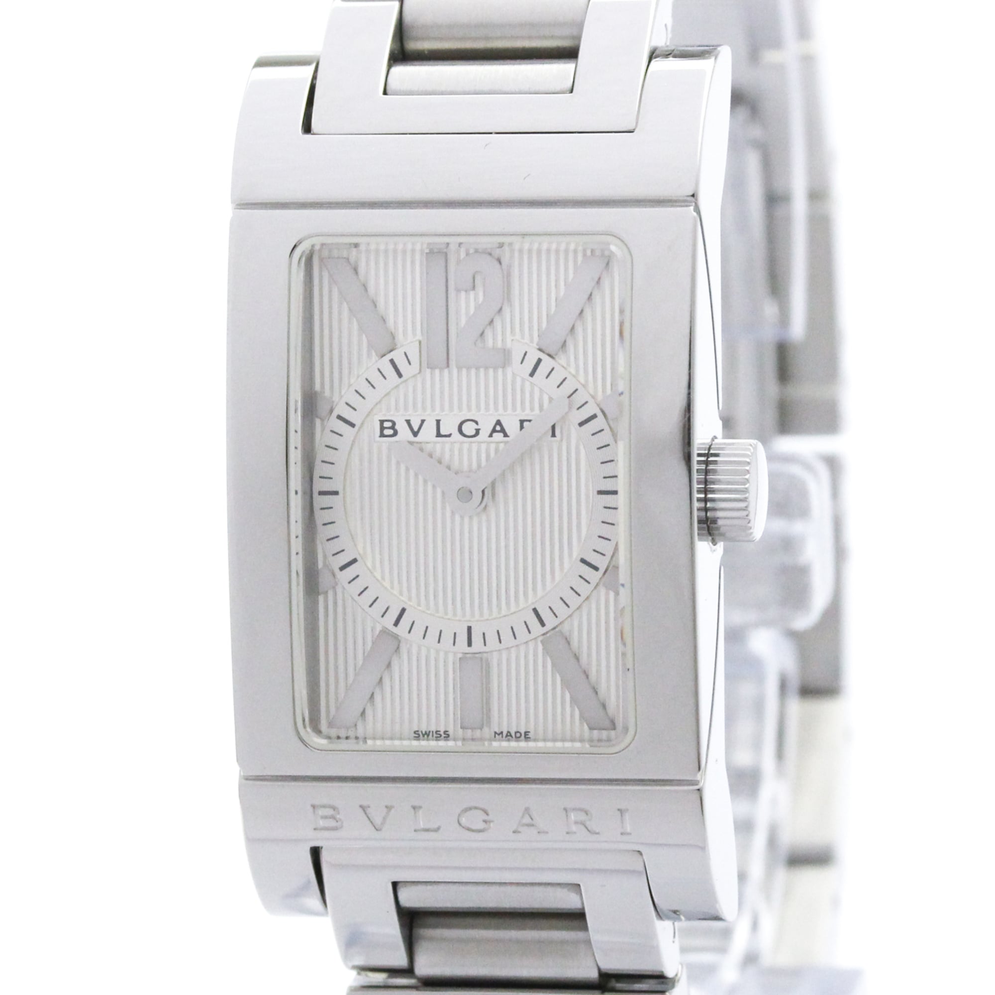 Bulgari Rettangolo Stainless Steel Quartz Ladies Watch RT39S Polished