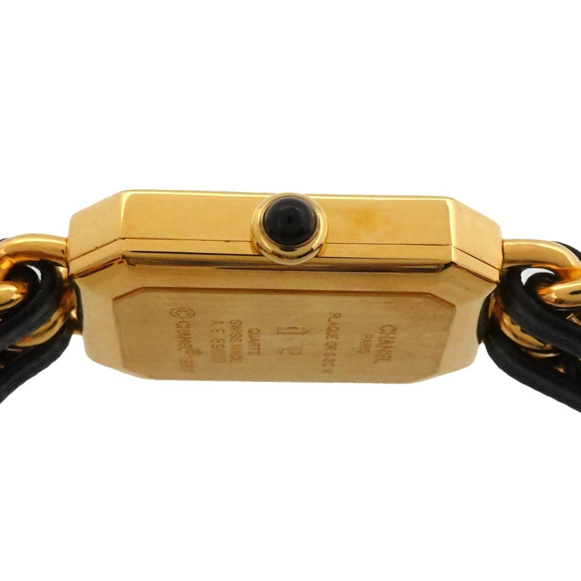 Chanel Premiere S-size H0001 Wo Black Gold Quartz