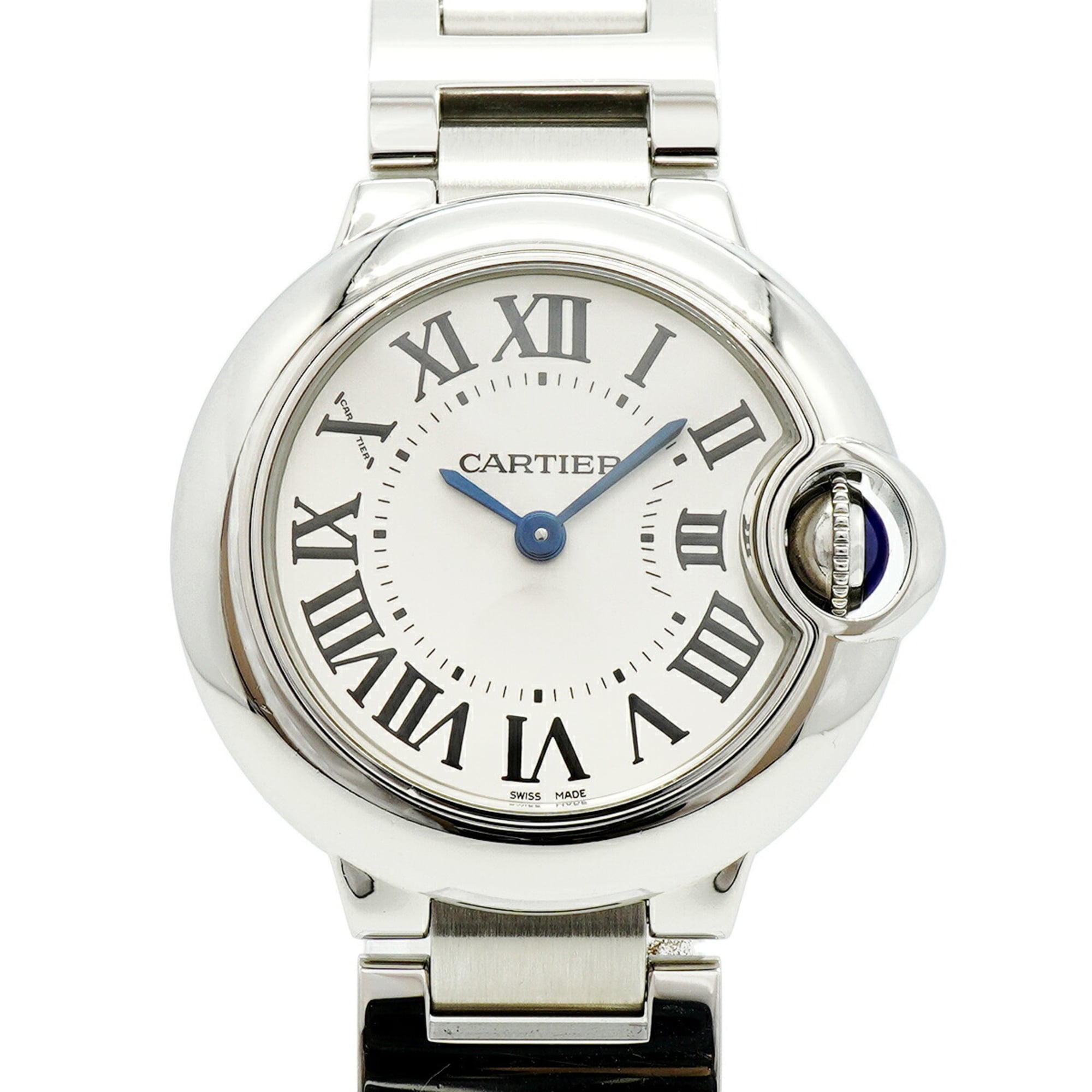 Montre Cartier Ballon Bleu SM W69010Z4, cadran argenté, 28 mm