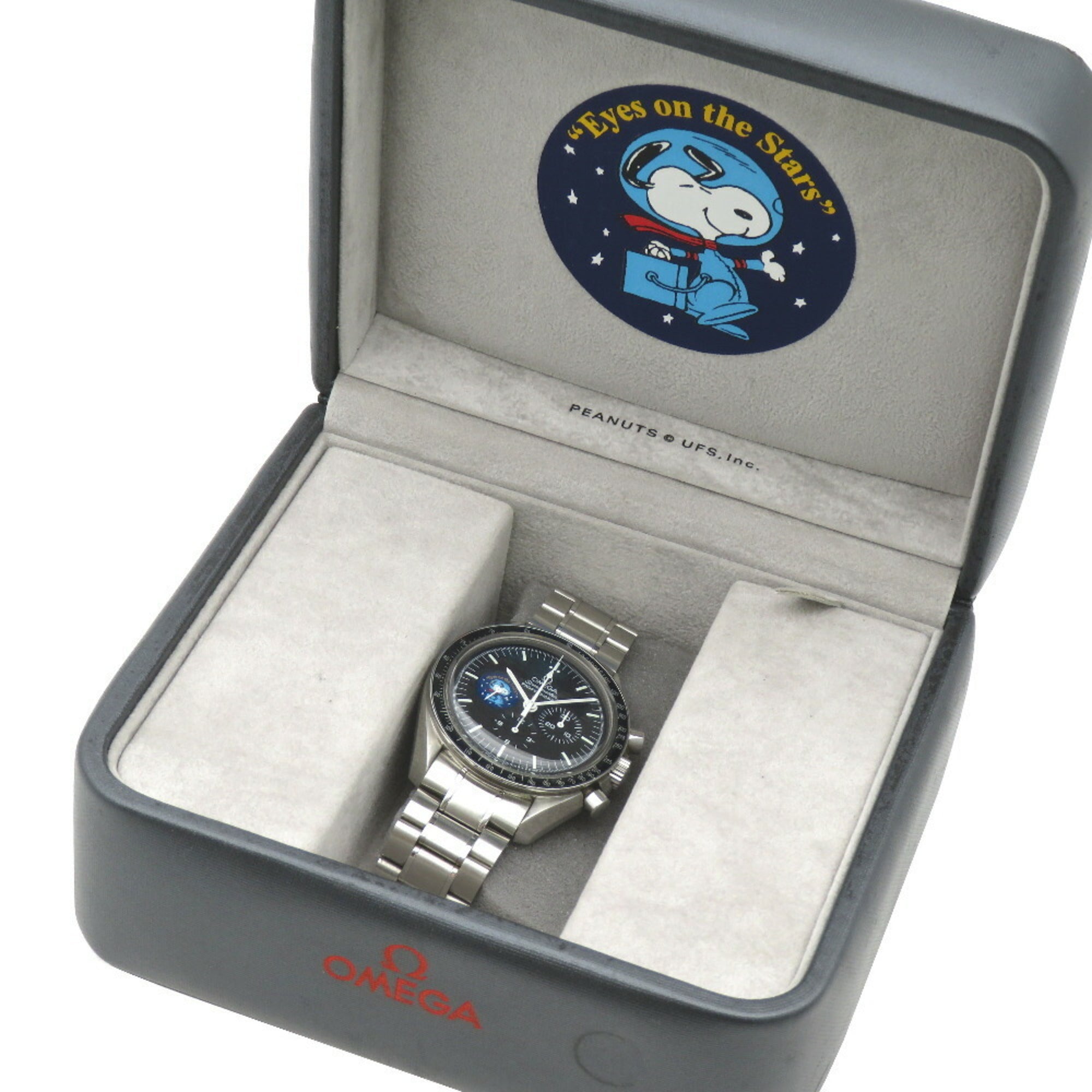 OMEGA Speedmaster Snoopy Award, weltweit auf 5.441 Exemplare limitiert, Uhr mit HandaufzugSchwarz Zifferblatt, 1144-12OMEGA, Herrenuhr