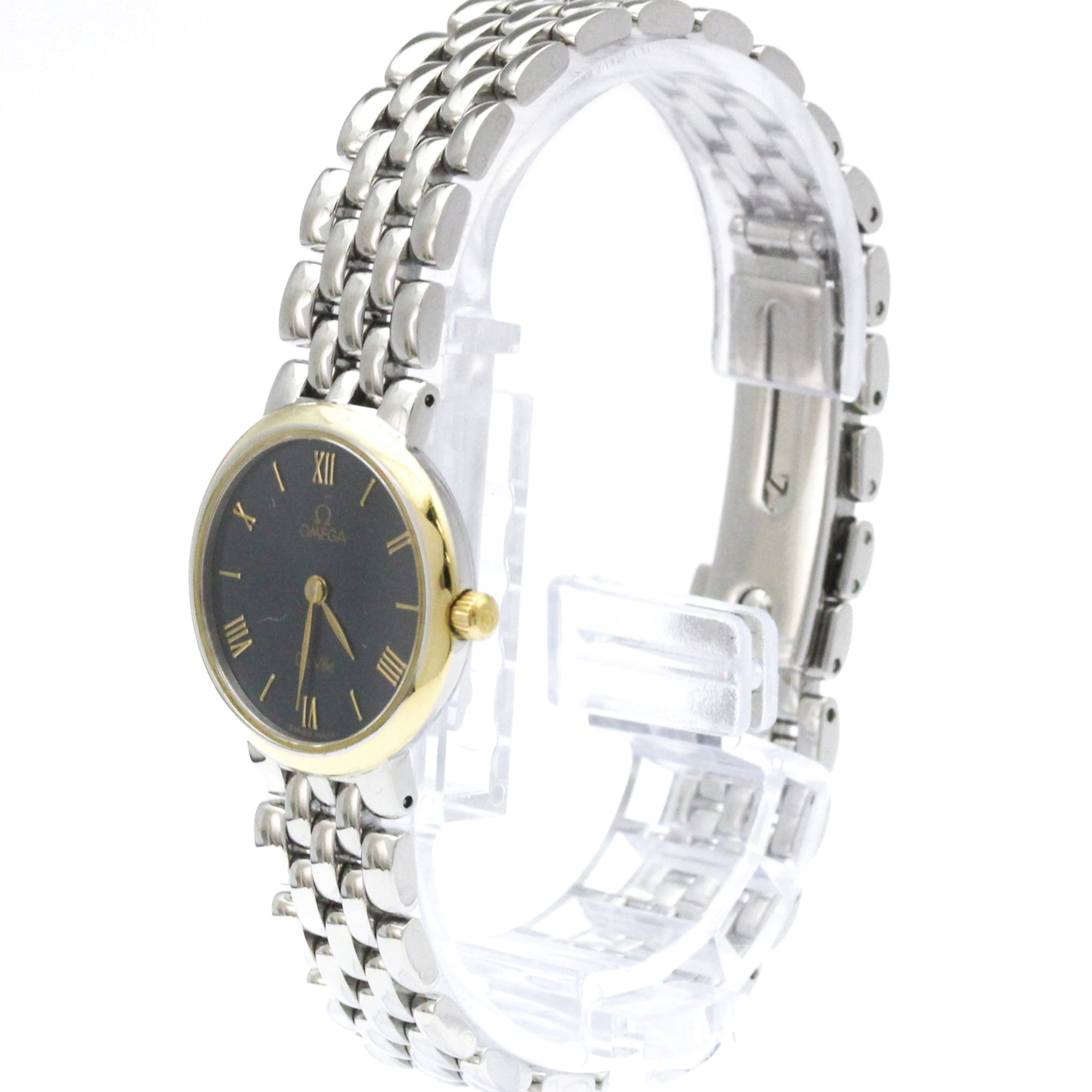 OMEGA De Ville Gold Plated Steel Quartz Ladies Watch 795.1111 Polished