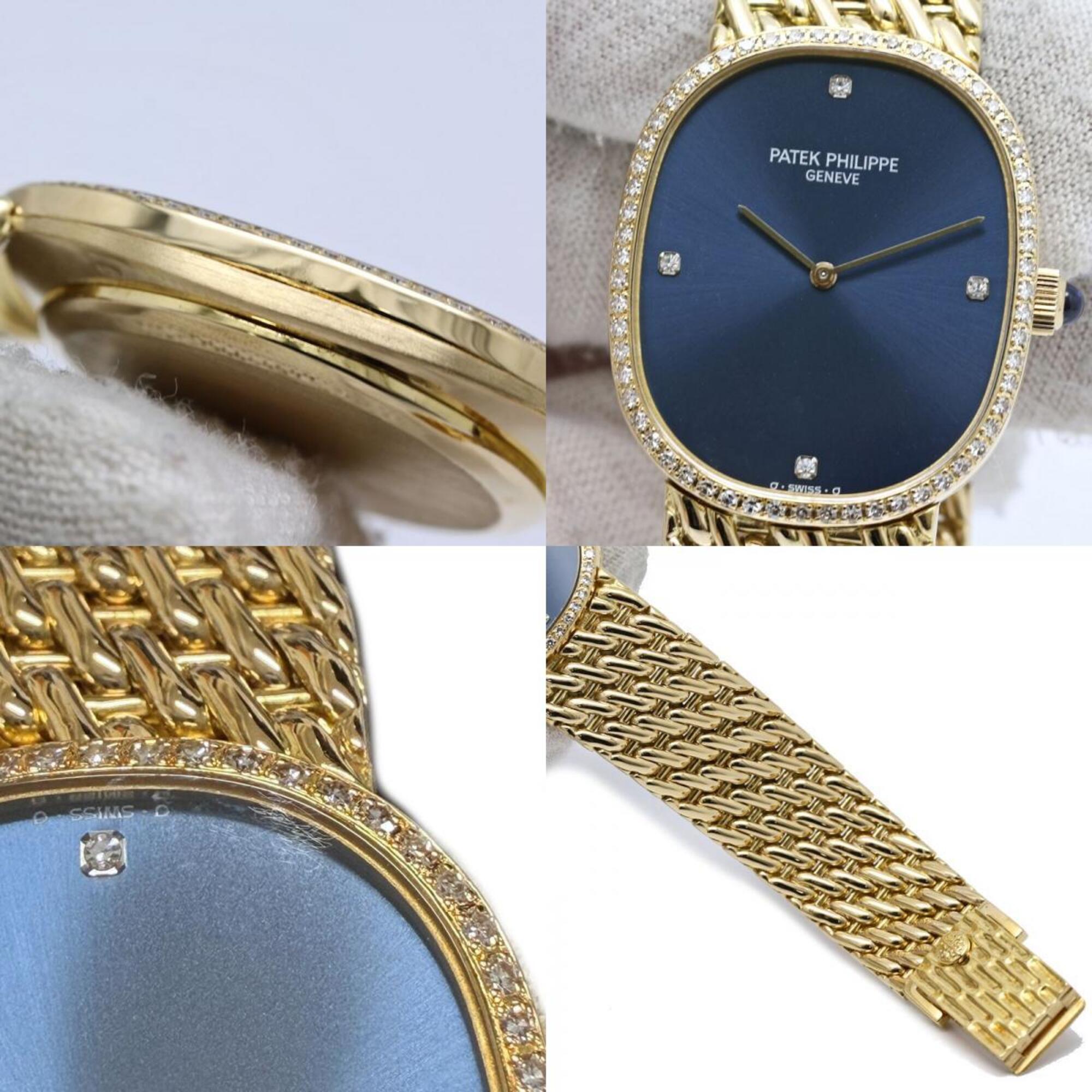 PATEK PHILIPPE Golden Ellipse Diamond 3849 17J Boys' /Wo 18K Yellow Gold 40474