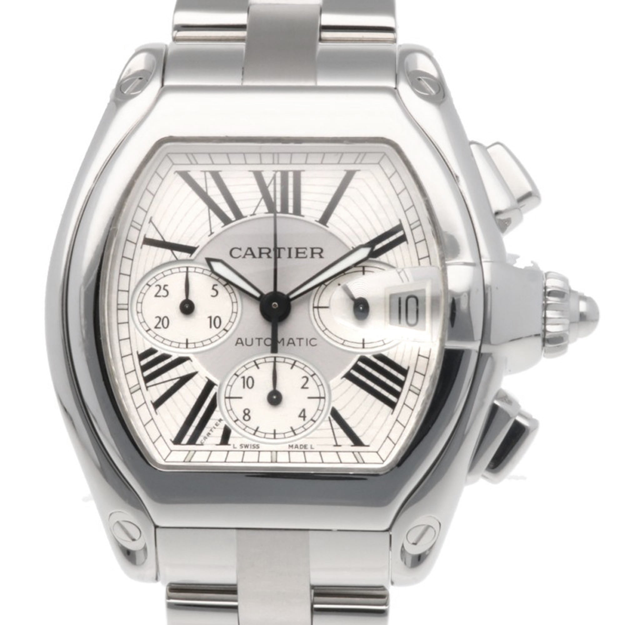 Cartier Roadster Chronograph Watch, Stainless Steel 2618 Automatic, Overhauled and Refinished, Men's