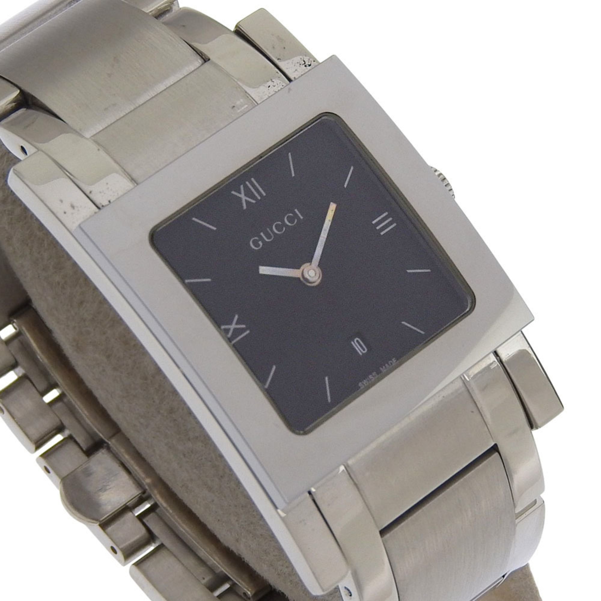 Gucci G Metro-horloge 7900M.1, roestvrij staal, quartz, analoog display, zwarte wijzerplaat, damesmodel