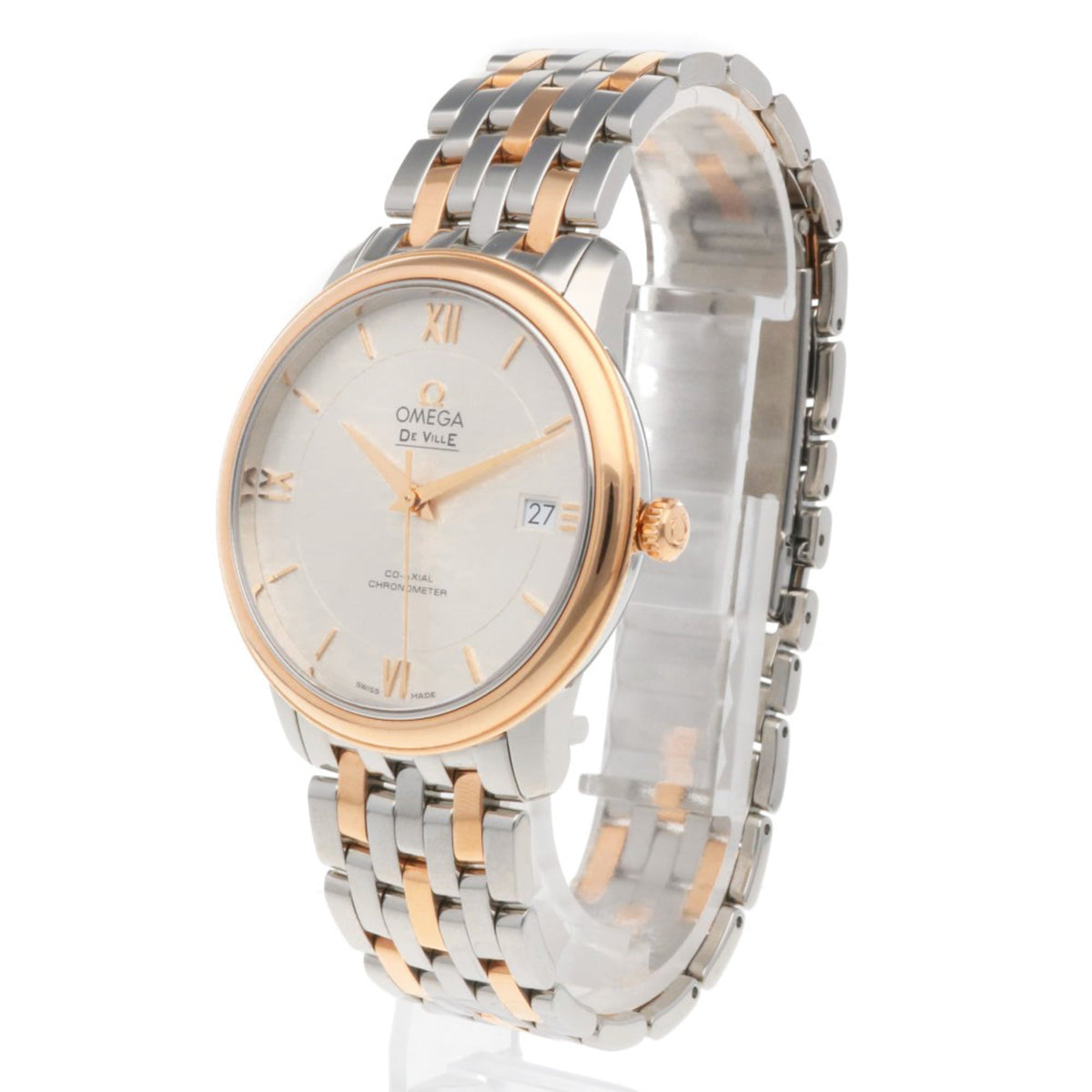 Omega De Ville Prestige 42420372002002 Silber Zifferblatt 37 mm Uhr