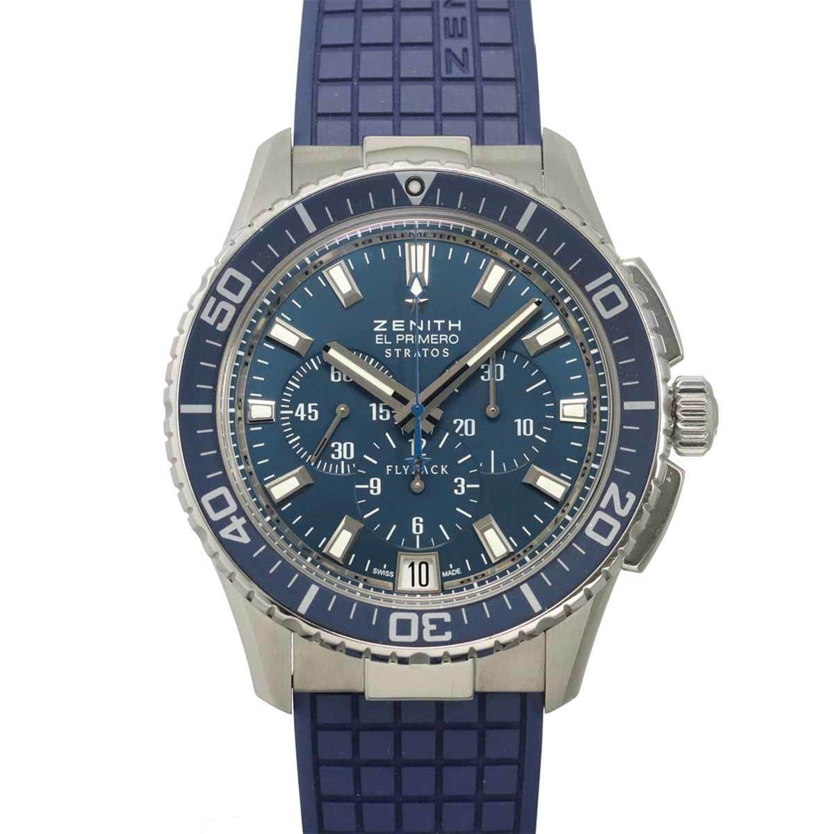 Zenith El Primero Stratos Flyback 03 2067 405 Blaues Zifferblatt 46 mm Uhr