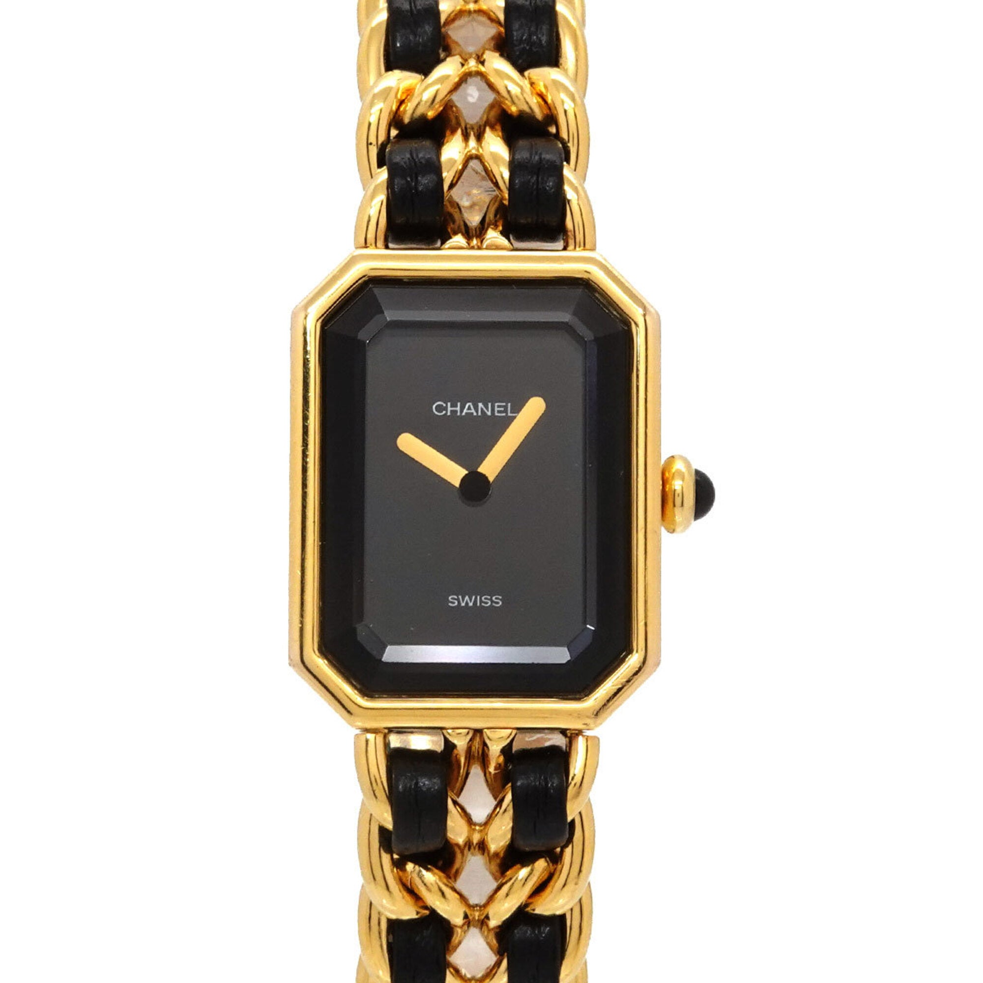 Chanel Premiere Large Size H0001 Women's Watch Black Gold Quartz