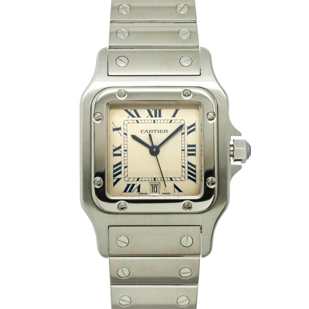 Cartier Santos Galbee LM W20018D6 Elfenbein Zifferblatt 29 mm Uhr