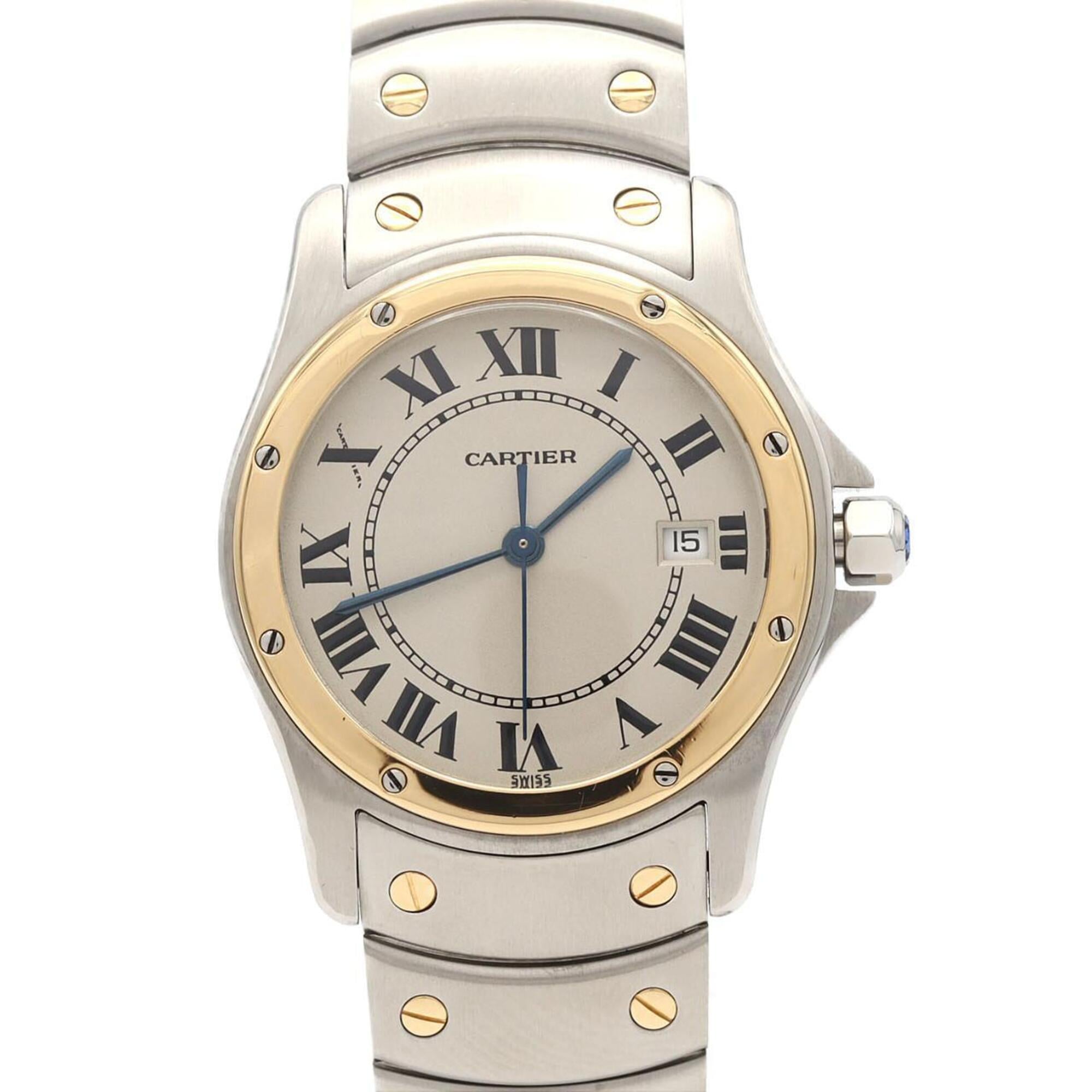Cartier Santos Rund MM W20037R3 Silber Zifferblatt 29 mm Uhr