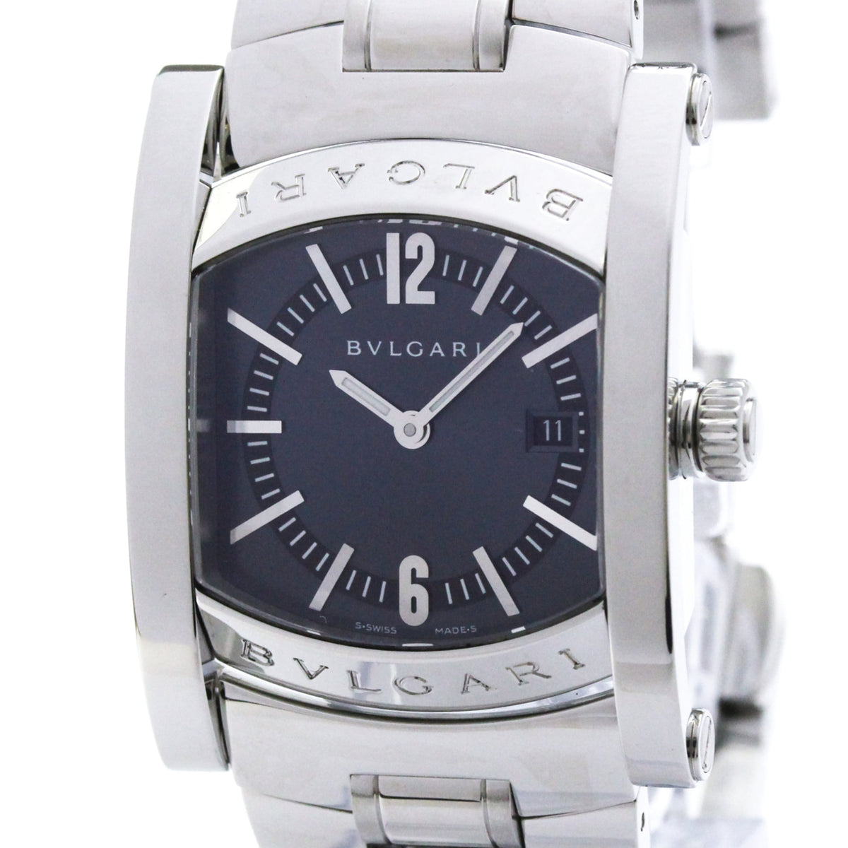 Bvlgari Assioma AA39S mit grauem Zifferblatt 39mm Uhr