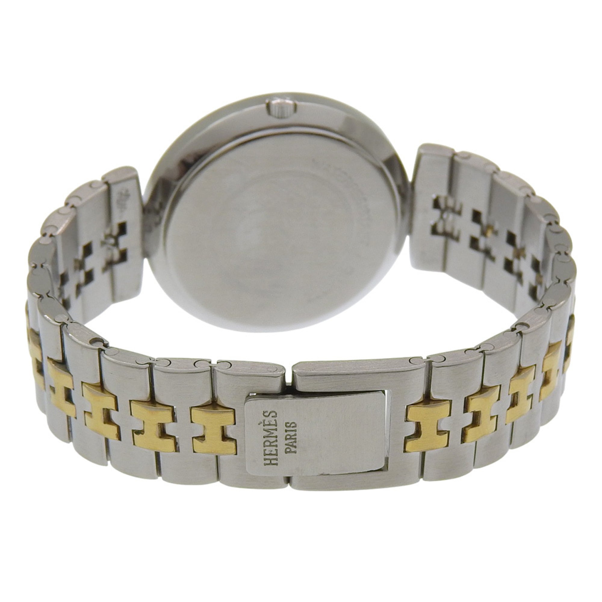 Hermès Serie horloge, roestvrij staal, quartz uurwerk, analoge wijzerplaat, ivoorkleurige wijzerplaat, unisex