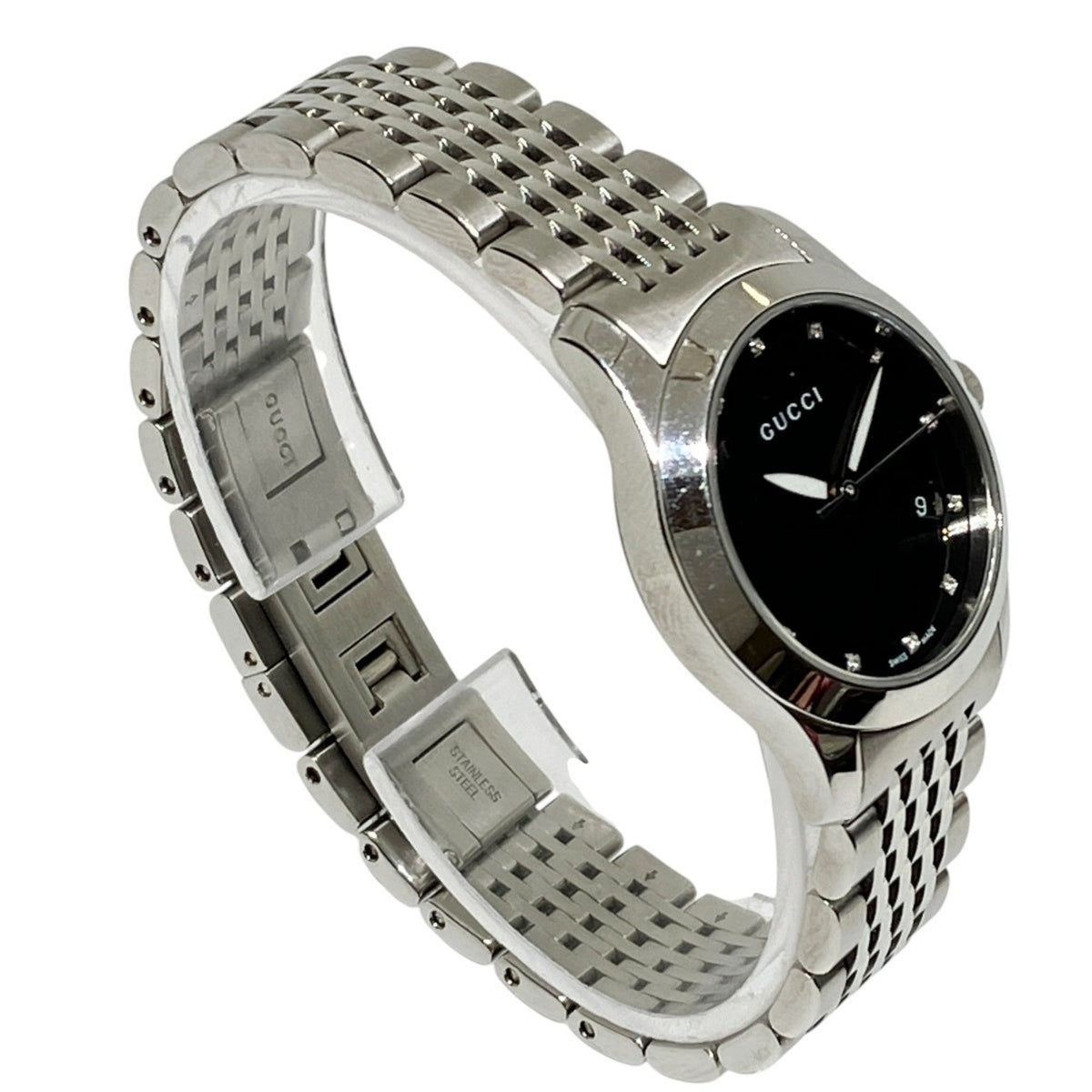 Gucci G-Timeless 126.5 horloge met zwarte wijzerplaat, 27 mm