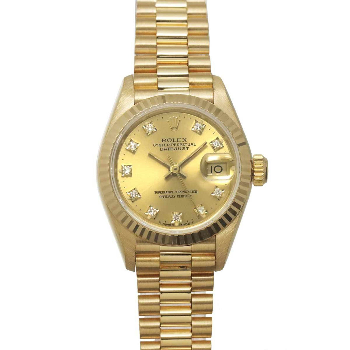 Rolex Datejust 69178G horloge met champagnekleurige wijzerplaat, 26 mm