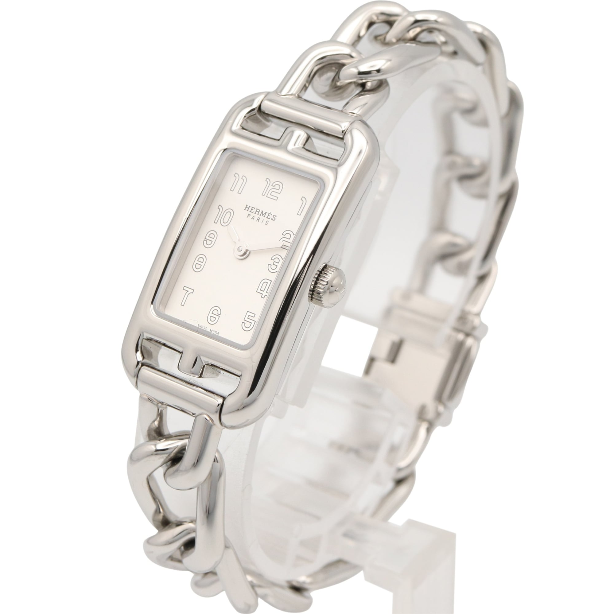 Hermes Nantucket NA2.110 horloge met zilveren wijzerplaat, 17 mm