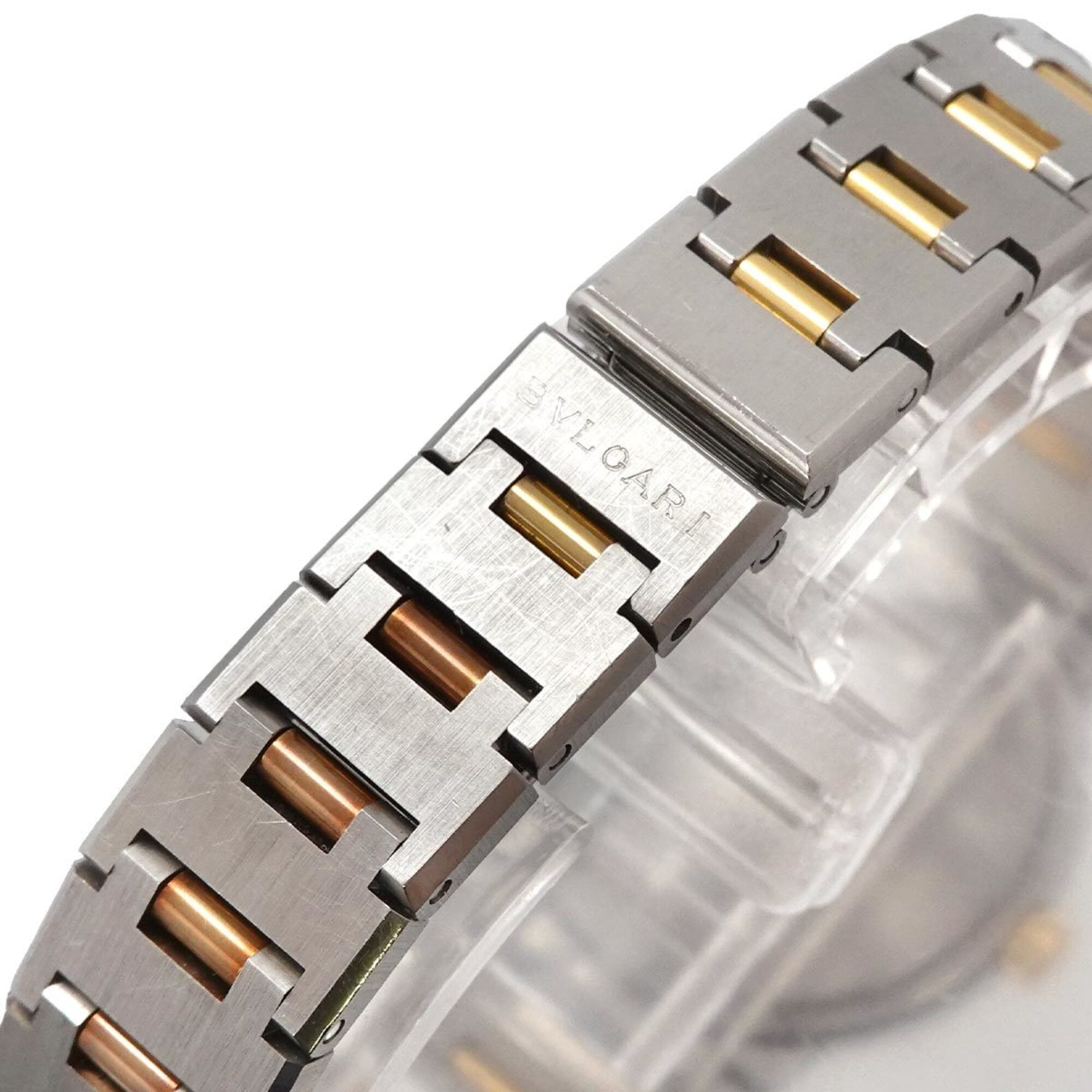 BVLGARI BB26SGD Wo Date Black YG Yellow Gold Quartz