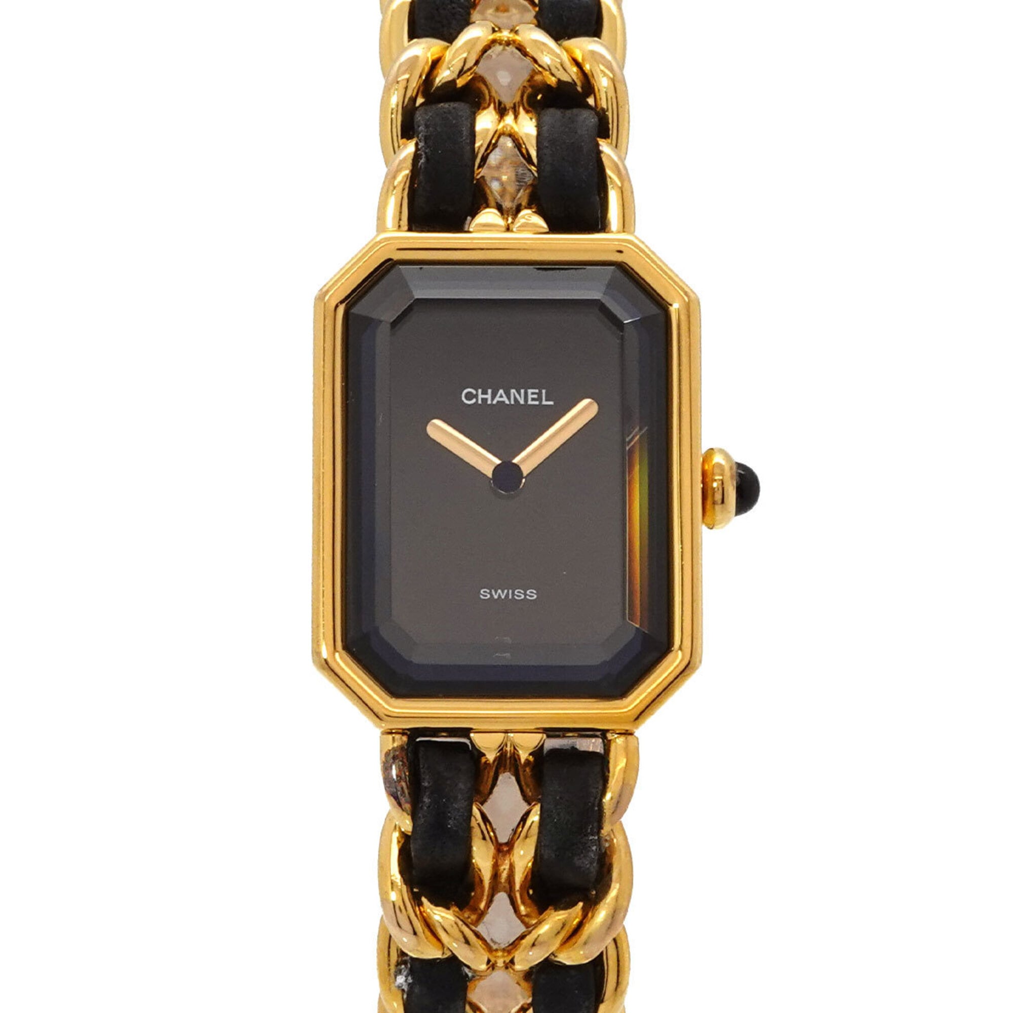 Chanel Premiere H0001 Women's Watch, Size M, Black & Gold, Quartz Movement.