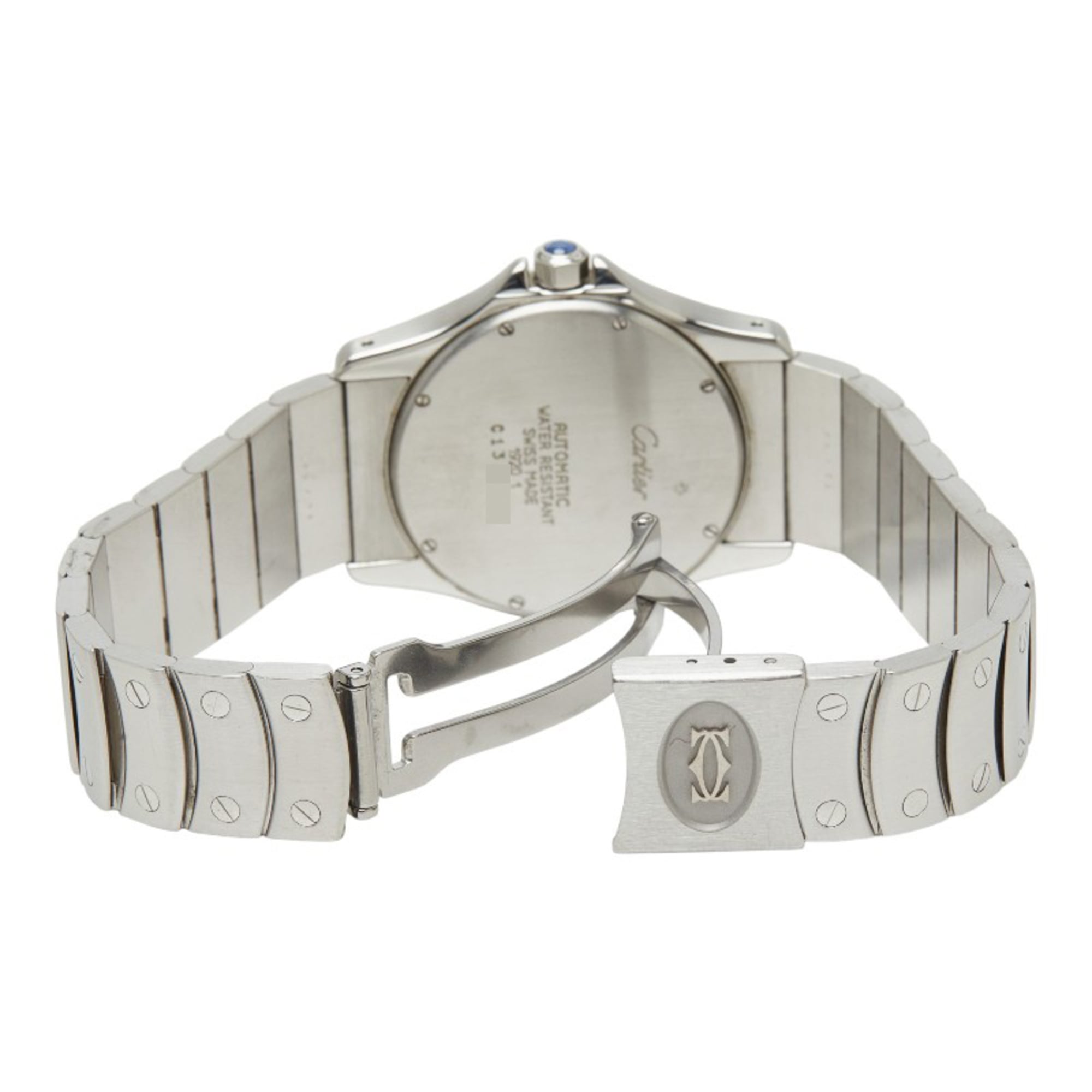 Cartier Santos Ronde LM W20026K1 Automatic (with manual ) White Dial Stainless Steel CARTIER