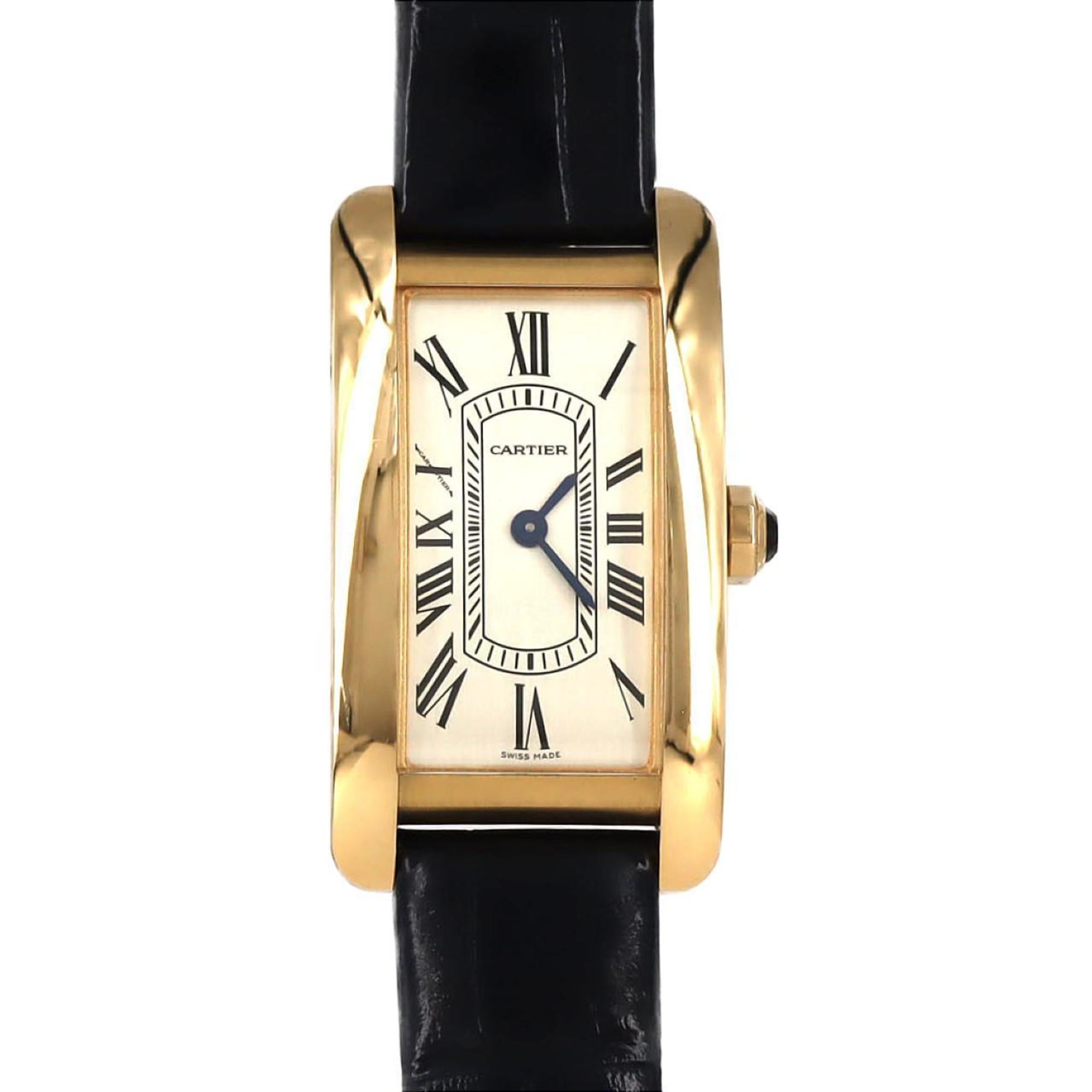 Cartier Tank AmÃ©ricaine SM YG WGTA0299 Quartz Watch
