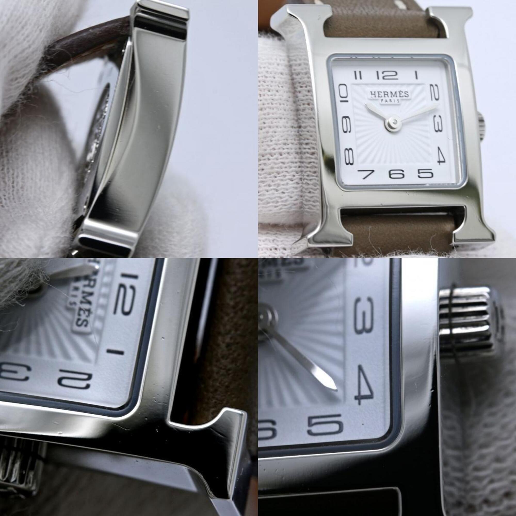 Hermes H-mini HH1.110.131/WW18 037883WW00 White Dial 17mm Watch