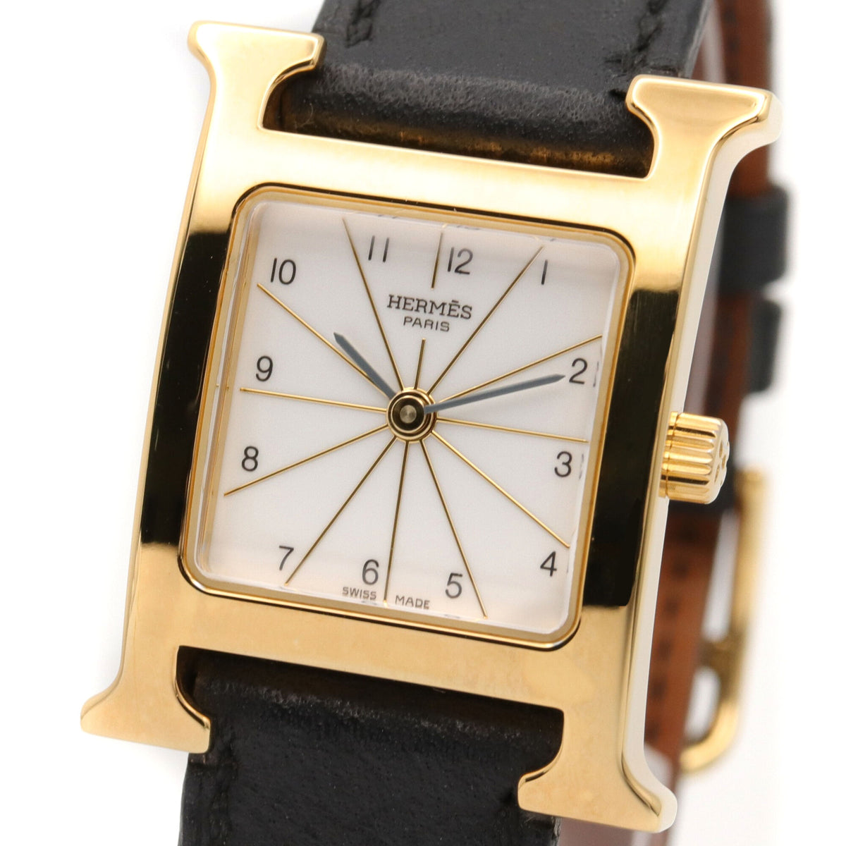 Hermes H- HH1.201 Horloge met witte wijzerplaat, 21 mm