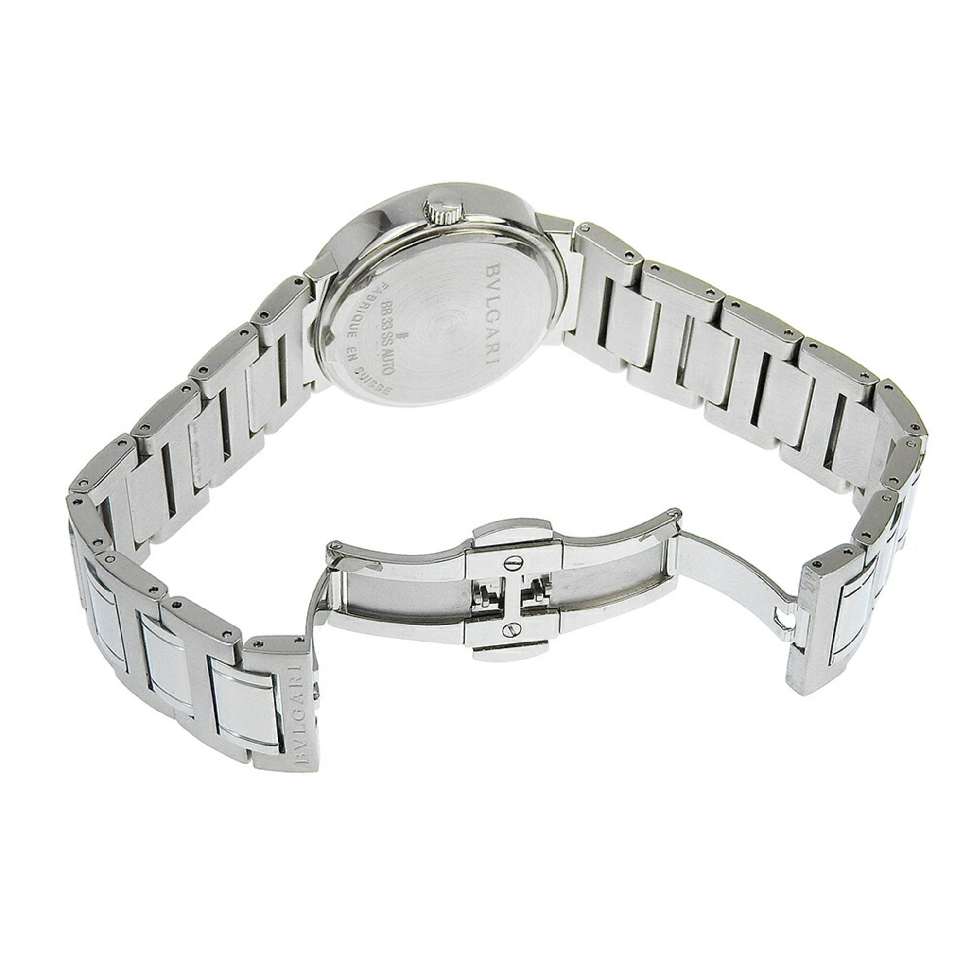 Montre Bvlgari Bulgari Date BB33SS, cadran argenté, 33 mm