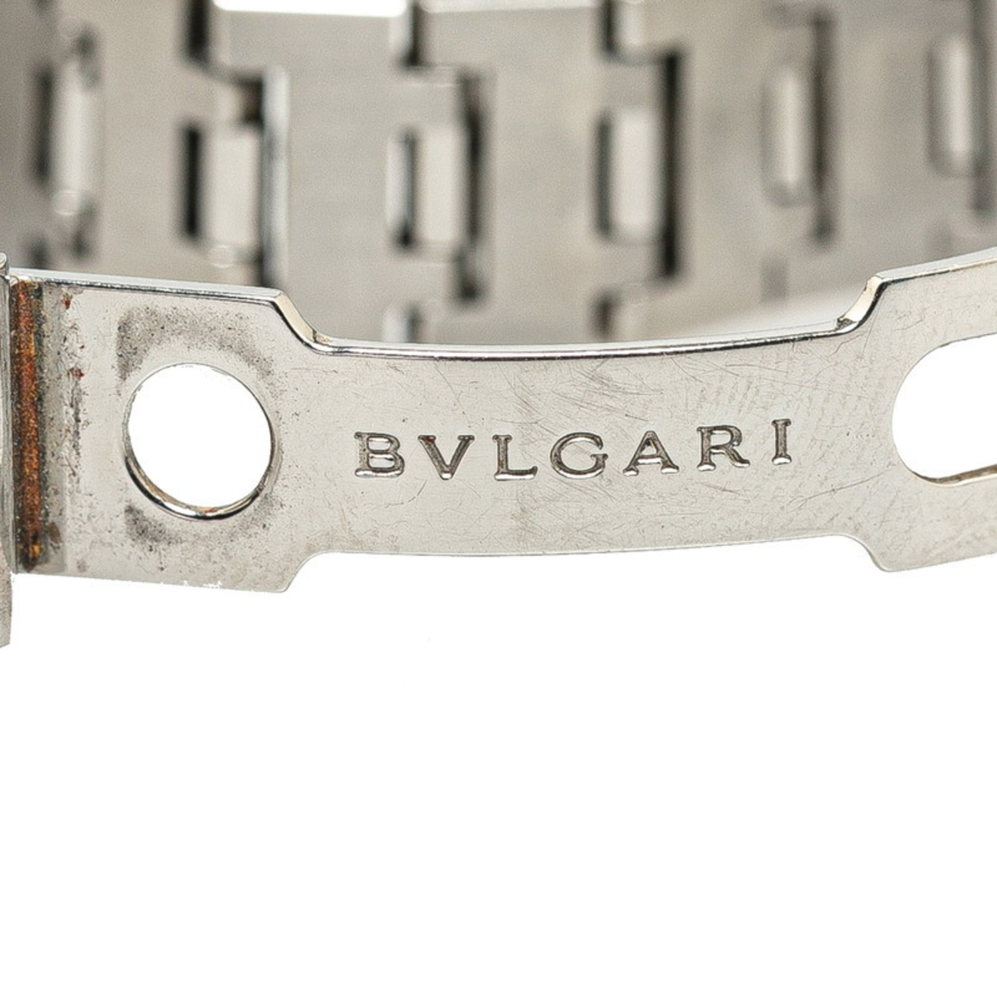 BVLGARI Uhr BB23SS Quarz Schwarz Zifferblatt, Edelstahl, Damenuhr