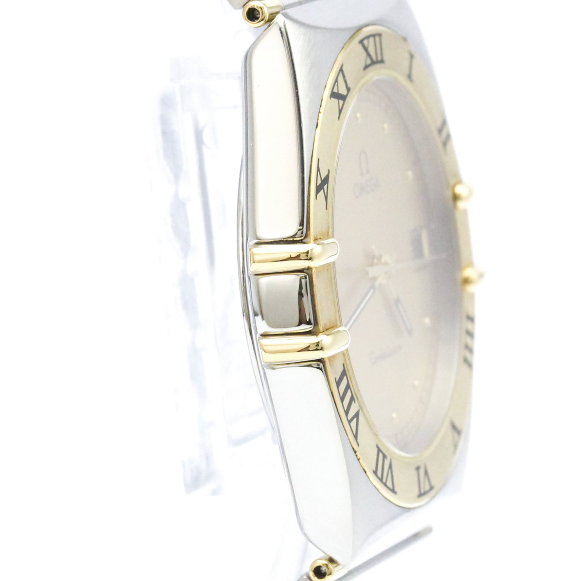 OMEGA Constellation Herrenuhr 18 Karat Gold Edelstahl Quarz 396.1070