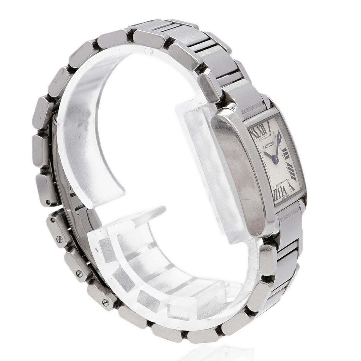 Cartier Tank Française SM W51008Q3 Weiß Zifferblatt 20 mm Uhr