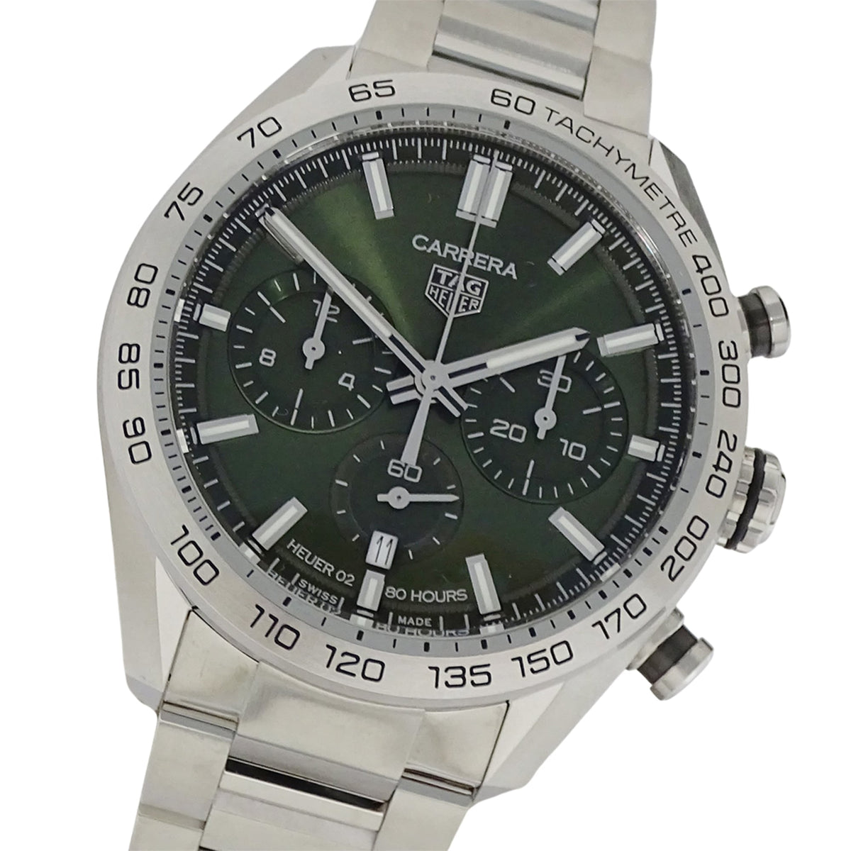 Montre TAG Heuer Carrera Calibre 02 CBN2A10 CBN2A10 BA0643 Vert Cadran 44 mm