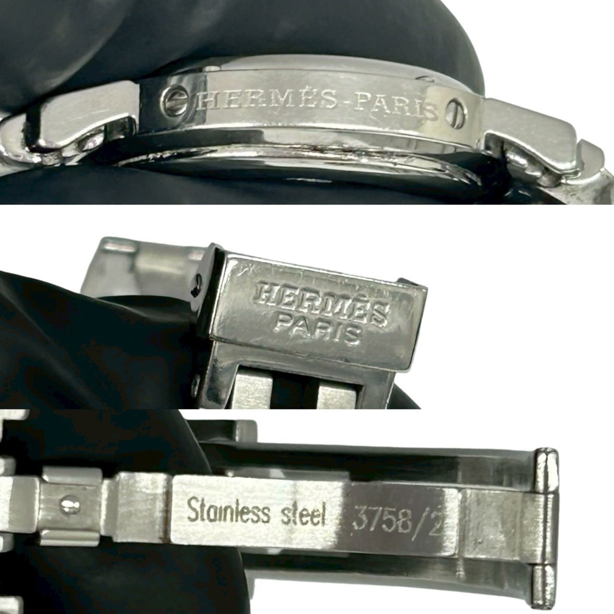 HERMES Clipper CL4.210 Stainless Steel Quartz Wrist Silver 32533